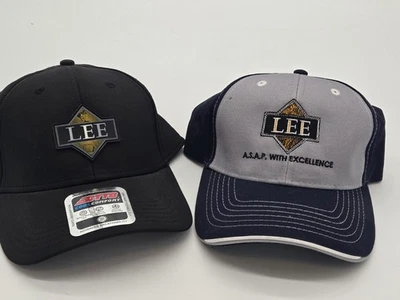 2 New LEE Brand Patch Logo Gray Trucker-Style Snapback Adjustable Hats - NWT - Image 1 of 4