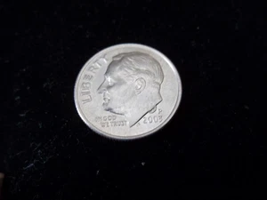 2003 P ROOSEVELT DIME DIE BREAK CHIP CLAD ERROR PLANCHET - Picture 1 of 2