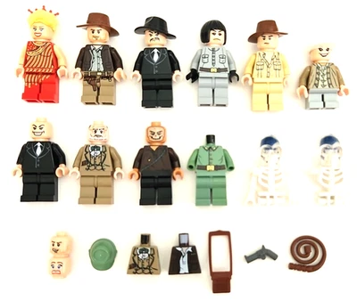 Lego Indiana Jones Minifigure & Parts Lot - Akator Indy Willie Irina Short Round - Image 1 of 4