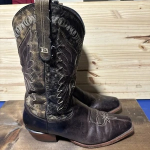 Tony Lama Americana handgefertigte USA Stiefel Herren Größe 13D braun Black Label - Bild 1 von 12