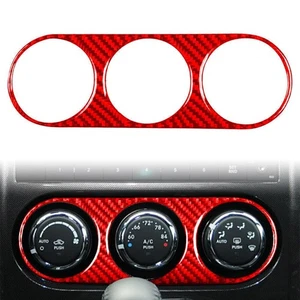 For Dodge Challenger 2008-2014 Carbon Fiber Air Conditioning Switch Panel Cover - Picture 1 of 10