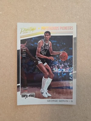 Panini Prestige 2016-17 - Prestigious Pioneers George Gervin #14 Rainbow/25 Foto 1 de 3