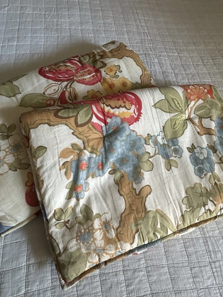 Pottery Barn Palampore Floral Pillow Shams Bird And Florals 2-Standard Elegant! - Image 1 of 4