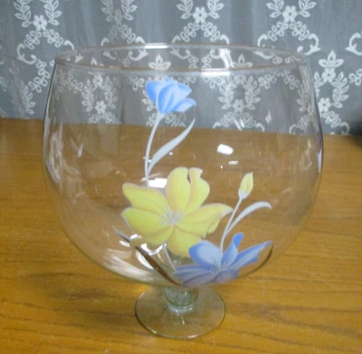 Jarrón grande con pedestal de vidrio transparente - 7,75" de alto Foto 1 de 4