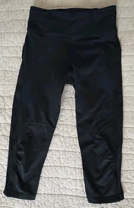 Lululemon Damen hohe Leibhöhe schwarz kurze Leggings Größe 4 - Bild 1 von 6