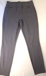 Leggings al tobillo Susan Graver gris "fin de semana" premium elásticos medianos A382212 algodón - Imagen 1 de 10