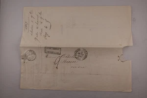 1847 Coste COLASSON CHANUT FRANCESE documento copertina senza timbro Seurre Chalon Saone - Foto 1 di 5