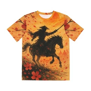 Samurai Krieger T-Shirt Sumi-e Reiter Tee japanische Tinte Kunst Shirt Geschenk - Bild 1 von 33