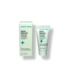 Limpiador purificador limpiador facial rebanadas de melocotón rescate caracol 5 ml/0,16 oz tamaño de viaje - Imagen 1 de 3