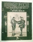 Good-Bye France You'll Never Be Forgotten By the USA Irving Berling Art Barbelle
