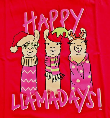Girls Happy Llama Days T shirt - Size XL (16)  - Image 1 of 4