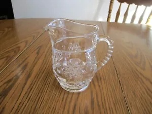 Jarabe de pinta Starburst de vidrio transparente Anchor Hocking Pitcher Star Of David años 60 - Imagen 1 de 8