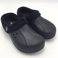 mens black crocs with fur