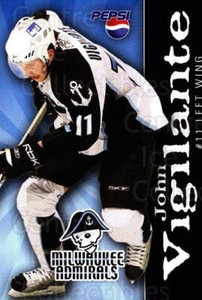 2007-08 Milwaukee Admirals Pepsi #6 John Vigilanti