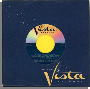 Louis Prima & Gia Maione - Supercalifragilistic-Esprialidoso (Italian) - 7" 45 - Picture 1 of 3