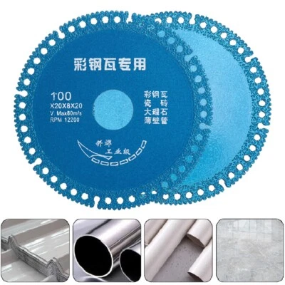 4" 100mm Brazed Diamond Saw Blade Dry Cutting Disc for Marble Tile Iron PVC Tube - Image 1 of 4
