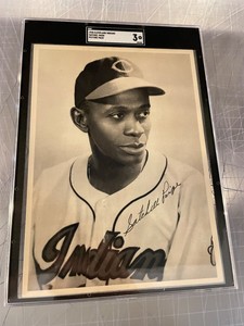 1948 CLEVELAND INDIANS SATCHEL PAIGE PICTURE PACK PHOTO SGC 3 VG ROOKIE NICE