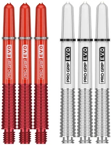2 Sets Target Pro Grip Evo Medium Dart Schäfte - Versand mit Tracking - Rot Silber - Bild 1 von 1