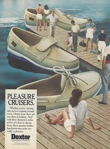 1984 Dexter Boat Shoes Pleasure Cruisers vintage print ad 80's advertisement - Picture 1 of 1