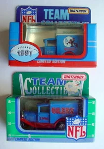 1990 & 1991 Matchbox Houston Oilers Diecast Delivery Truck NFL Football Team New - Picture 1 of 12