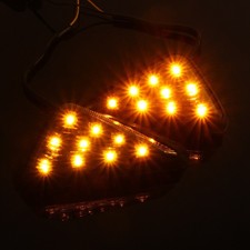 Hot Motorcycle Smoke lens Flush Mount LED Turn Signal Indicator Amber Light