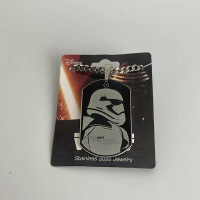 Star Wars Necklace Pendant Stainless Steel Jewelry Silver Chain STORMTROOPER - Image 1 of 4