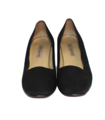 Bomba Ann Marino Clásica Tela Negra Puntera Cuadrada Sin Cordones Talla 9 1/2M Foto 1 de 4