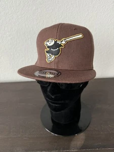 RETRO SAN DIEGO PADRES SWINGING FRIAR LOGO BROWN ADULT SIZE SNAPBACK HAT NEW NWT - Picture 1 of 6