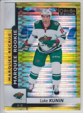 2017-18 O-PEE-CHEE PLATINUM LUKE KUNIN RC SEISMIC GOLD /50 OPC Rookie #178 Wild
