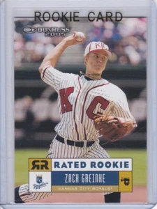 ZACK GREINKE ROOKIE CARD Donruss Baseball RATED RC Kansas City Royals ASTROS - Picture 1 of 2