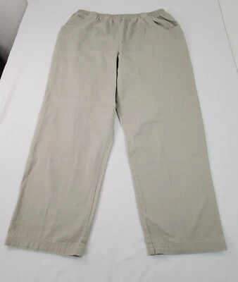 Фирменные рабочие штаны Cherokee размер L 14 цвет хаки с желтовато-коричневыми передними карманами - Изображение 1 из 4