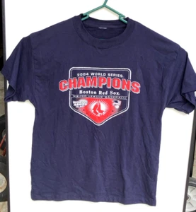 Camiseta Boston Red Sox 2004 MLB Serie Mundial Campeones Talla? Gráficos azul oscuro - Imagen 1 de 4