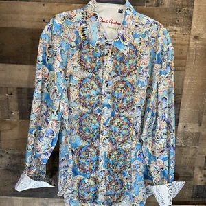 Camicia manica lunga Robert Graham uomo 2XL Grand Master /1030 EDIZIONE LIMITATA RARA - Foto 1 di 7