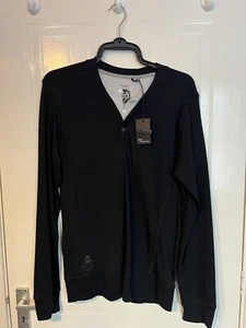Next Jumper Sweater Mens S Black Vintage Wear Cotton Polyester Long Sleeve - Picture 1 of 5