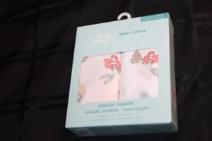 New Disney Baby Aden + Anais 2 pack muslin swaddle blankets Princesses - Picture 1 of 2