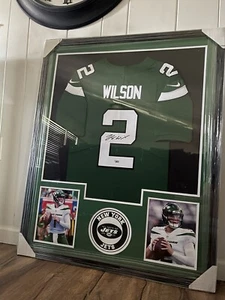 zach wilson signed nike authentic framed jersey - Picture 1 of 4
