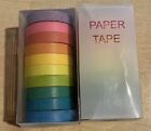 Rainbow Colours Paper Tape. 2 Packs Each With 10 Mini Rolls Of Paper Tape 