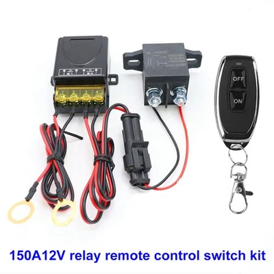 Wireless Remote Car Battery Disconnect Relay Master Kill Cut-off Switch 12V 150A - Image 1 of 4