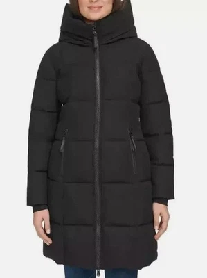 Jaqueta Oxford Preta Feminina Calvin Klein Puffer P - Imagem 1 de 4