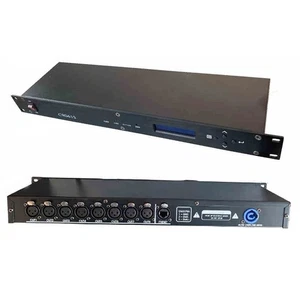CR061S 8CH ArtNet DMX Interface ArtNet to DMX512 Converter w/ 19" 1U Rack -new - Afbeelding 1 van 8