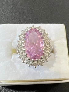 Vintage Ring Size7 Pink Stone - Picture 1 of 12