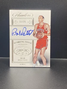 2023-24 Panini Flawless - Bob Pettit - Scoring Title Autograph /25 HAWKS! - Bild 1 von 2