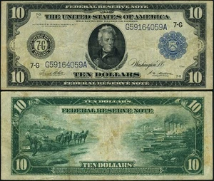 FR. 931 A $10 1914 Federal Reserve Note Chicago VF - Picture 1 of 3