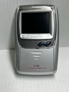 Television hand held Casio Ti-Stn TV-970 Silver LCD Color Portable Functional - Picture 1 of 9