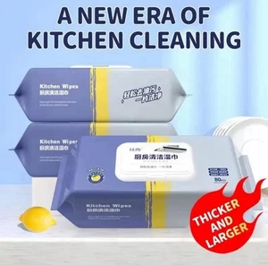 BUY 5️⃣FREE 1️⃣MULTIPURPOSE KITCHEN CLEANING WET WIPES – 80 SHEETS PER PACK - Picture 1 of 10