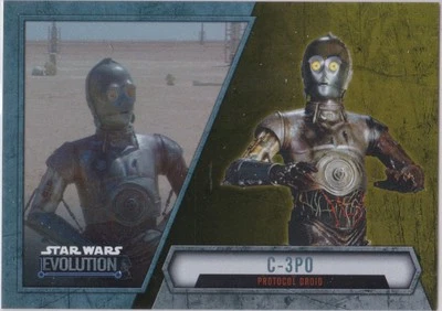 STAR WARS 2016 TOPPS EVOLUTION GOLD PARALLEL INSERT #72 C-3PO 08/50 - Image 1 of 2