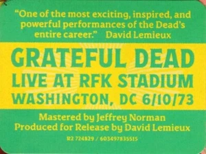 GRATEFUL DEAD Live RFK Stadium, Washington, DC 6/10/73 4CD ft. Dickey Betts *NEW - Imagen 1 de 4