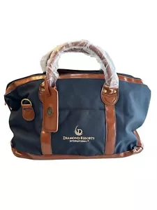 Weekender Duffel Bag Blue leather handle Diamond Resorts International - Picture 1 of 11