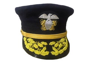 WW2 REPLICA SPANISH AMERICAN WAR PERIOD REAR ADMIRAL VISOR EMBROIDERY CAP HATS  - Picture 1 of 6