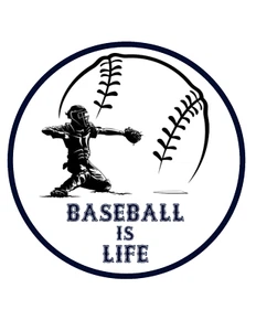 Baseball - Is Life - Vinyl Decal Car Window Laptop Water Bottle Yeti Style Cups - Picture 1 of 1